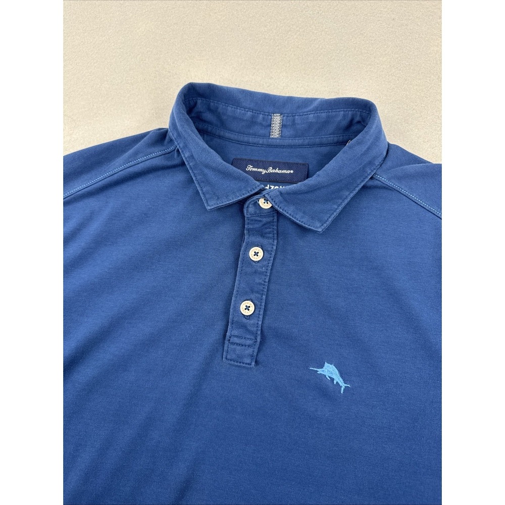 Tommy‎ Bahama Island Zone Short Sleeve Polo Mens M Blue Golf Lightweight Resort